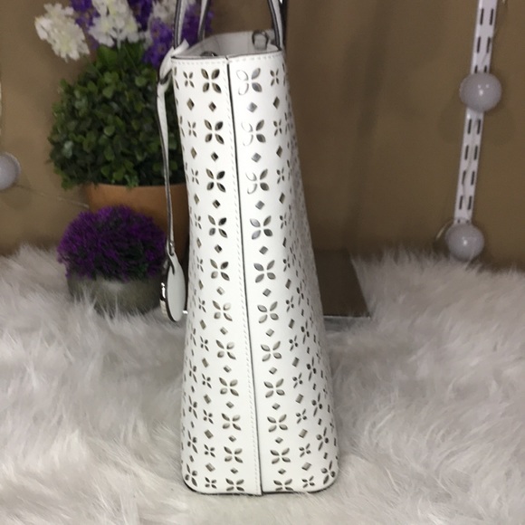 MMK Leather Lasercut Embellished Tote - Picture 10 of 13